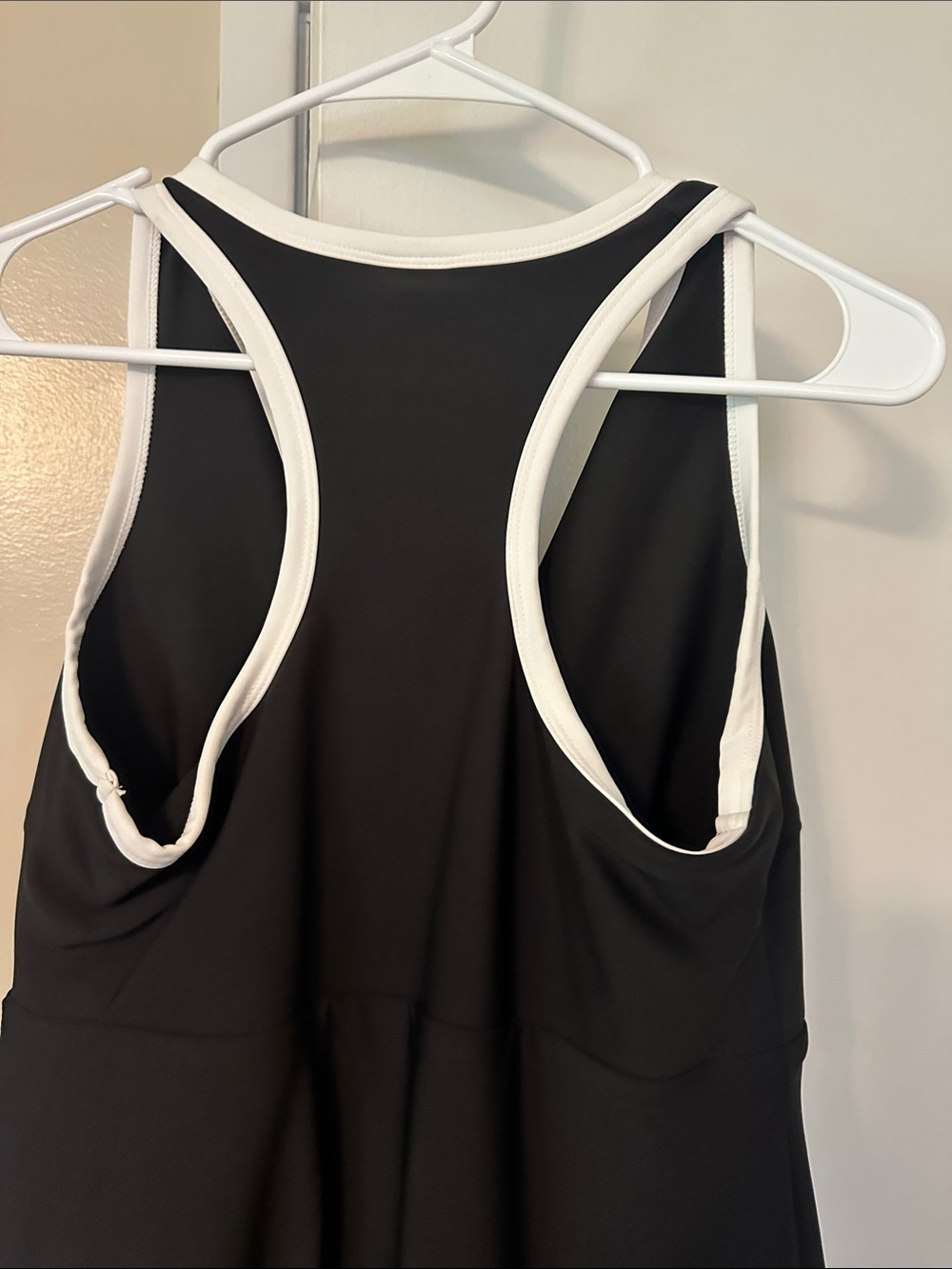 Black & White Zip-Front Racerback Dress - Picture 6 of 7